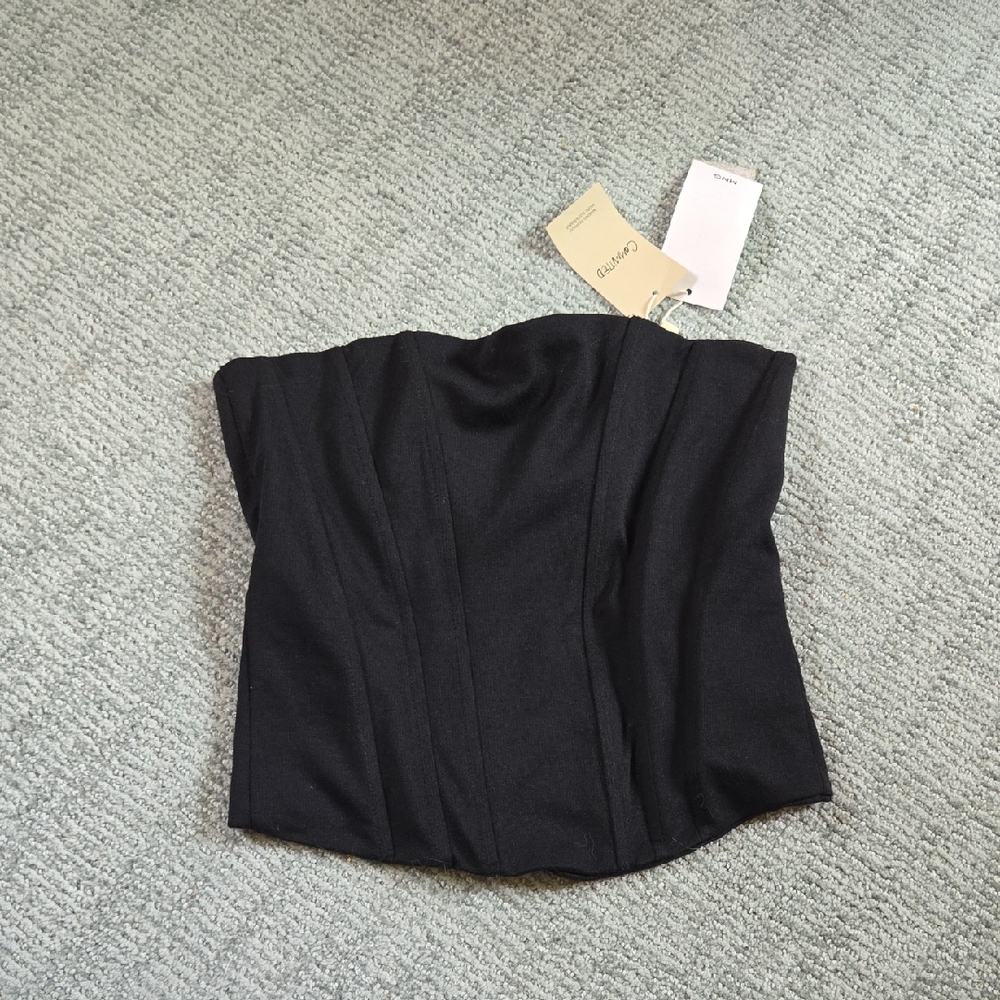 Mango Black Corset Top